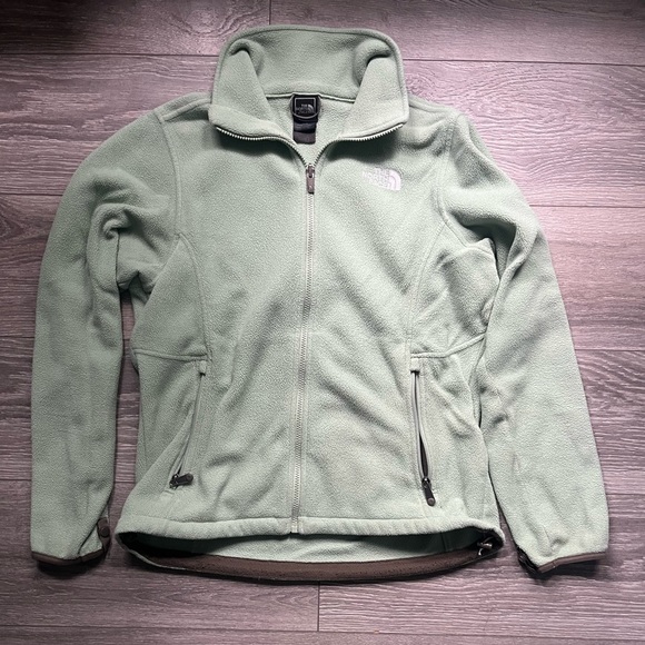 The North Face Women’s Green Hiking Outdoor Polyester Fleece Jacket Size M - Picture 1 of 7